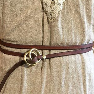 1/4" Wide Women's Leather Wrap Belt